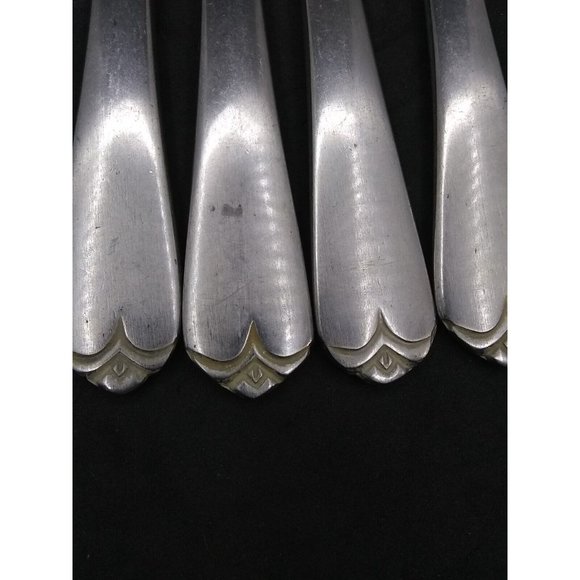 Vtg. Set Of 11 International China Satin Lotus Pattern ? Stainless Flatware READ - Picture 6 of 12